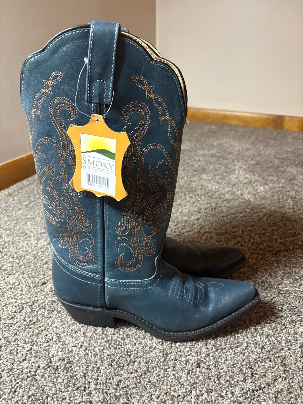 Smoky Mountain Boots Women's Teal Western Heeled Boots